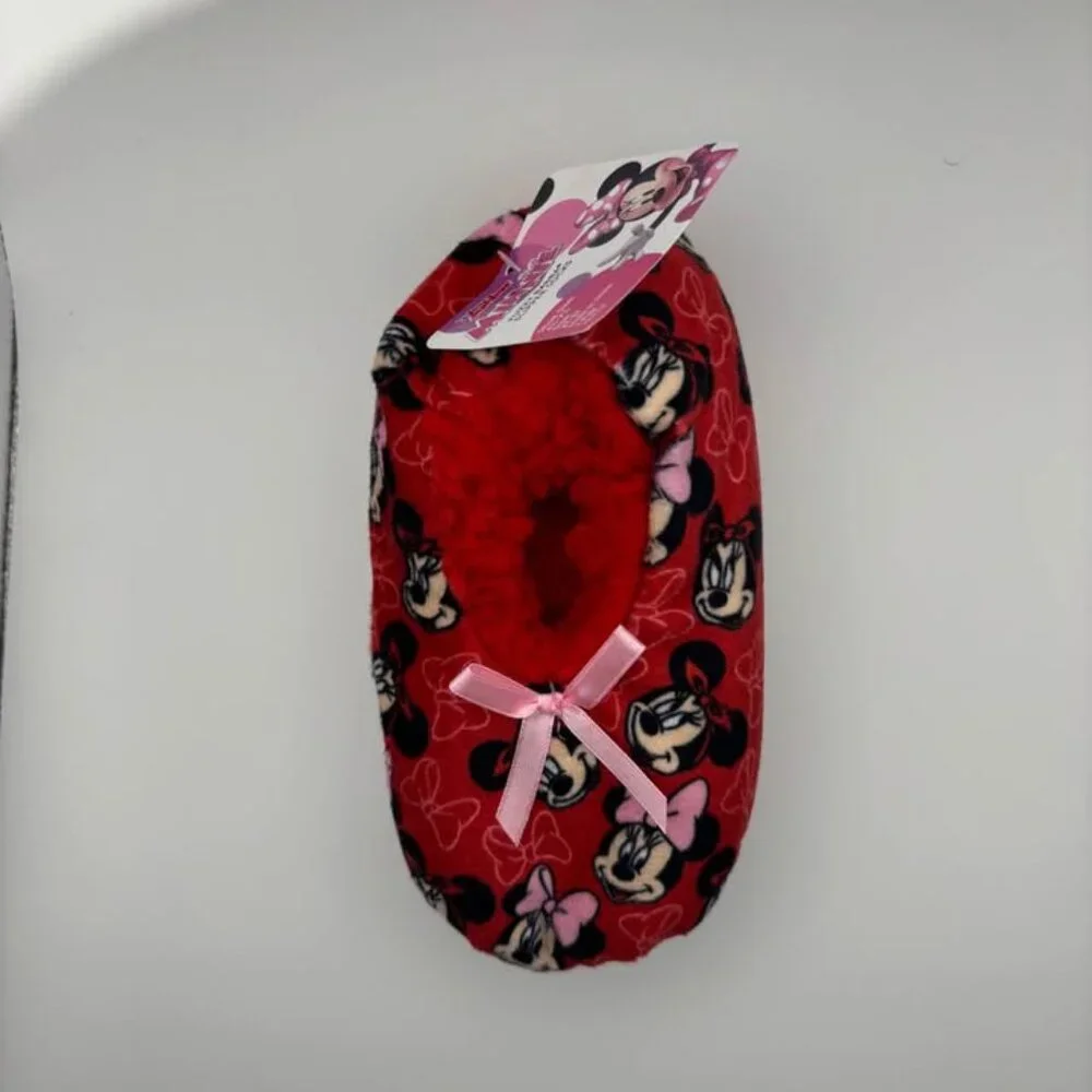 Toddler Slippers Disney Minnie Mouse 2T/3T Socks Fun Cute Warm NWT Classic Cute - Picture 4 of 6